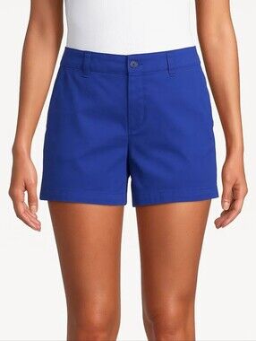 NWT STYLUS Exotic Blue Chino Shorts Size 14